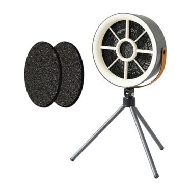 Imagem de Gralara Exaustor de mesa portátil com tripé, exaustor de óleo de mesa, ventilador de cozinha para apartamento, trailer, panela quente, Cinza