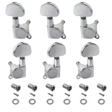 Imagem de Tarraxa Tarracha Blindada Para Violão Aço Jogo Com 6 Peças - MXT