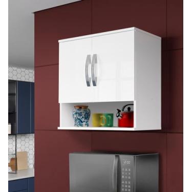 Imagem de Armário Aéreo com Nicho - Ótimo para Pequenos Espaços (58cm de Largura