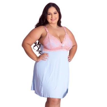 Imagem de Camisola Plus Size Romantic Sexy Tamanho Grande Confortável Charmosa -