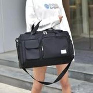 Imagem de Bolsa Mala Feminina Masculina Viagem Academia - Transversal, Preto