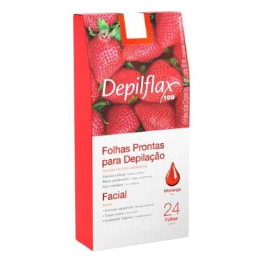 Imagem de Kit Depilação Folhas Prontas Facial Cera Depilatória Depilflax - Escol