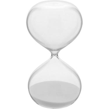 Imagem de Ampulheta Decorativa Areia Branca Vidro 22x12x12cm Enfeite - NH, Mater