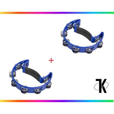 Imagem de Kit c/2 Pandeiros / Meia Lua / Pandeirola -- Liverpool -- Azul