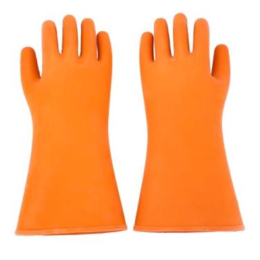 Imagem de 1 par de Luvas Isoladas de Alta Tensão, 20000V 12KV Luvas para Eletricista Luvas de Borracha Resistentes Ao Corte à Prova de água Luvas Isoladas Com Isolamento Retardador de