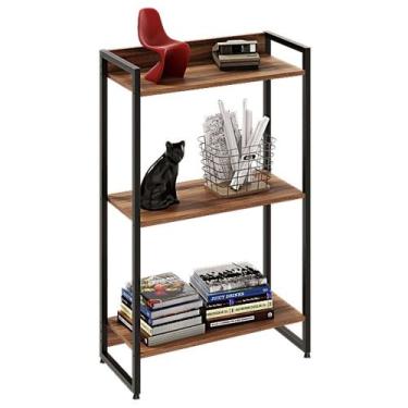 Imagem de Estante Livreiro Dynamica Industrial 60cm 3 Prateleiras C08 Nogal - Mp