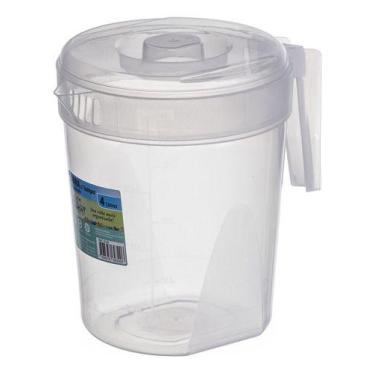 Imagem de Jarra De Água E Suco 4l Transparente Graduada Com Tampa - Plasmont, Tr