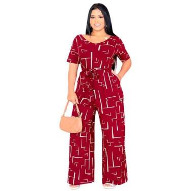 Imagem de Macacão Feminino Com Bolso Longo Manga Curta Estilo Blogueira Saruel E