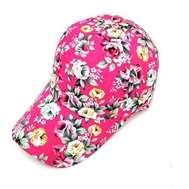 Imagem de Boné  De Sol Feminino Ajustável Floral RANAWELLA - ElaShopp