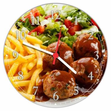 Imagem de Relógio De Parede Prato Carnes Batata Frita Food Restaurantes - Vital 
