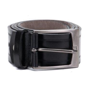 Imagem de Cinto Masculino em Couro Preto 053 - Duvelmon, 85