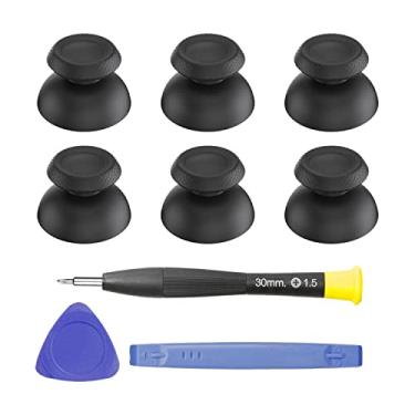 Imagem de Replacement Thumbsticks for PS5 Controller, Analog 0sticks Grip Replacement Parts with Repair Kit for Playstation 5 Dualsense Controller, Black
