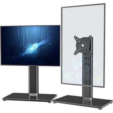 Imagem de Hemudu Monitor de Computador Lcd Único de 2 Pacotes Suporte de Mesa Independente Riser para Tela de 13 A 32" com Giro, Altura Ajustável, Rotação, Comporta Uma(1) Tela de Até 77 Libras(Ht05B-201)