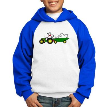 Imagem de Moletom Infantil Fazendeiro - Foca na Moda, Branco, Azul, 6