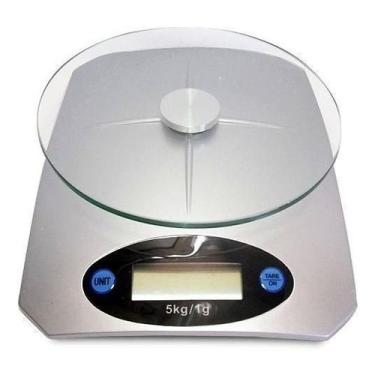 Imagem de Balança de cozinha digital precisao PRATA 5 kgs KL - BCS