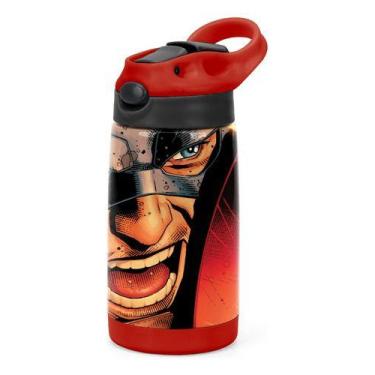 Imagem de Garrafa Infantil Capitão América Aço Inox 500ml - Luxcel, Vermelho