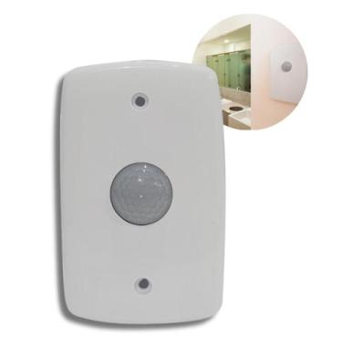 Imagem de Sensor Presença Bivolt de Embutir Parede Cobertura 360º Com Fotocélula