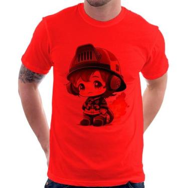Imagem de Camiseta Bombeiro Mirim - Foca na Moda, Vermelho, M