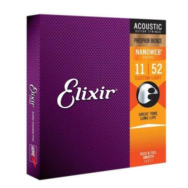 Imagem de Encordoamento Violão Aço 011 Elixir Phosphor Bronze 16027 Made in USA