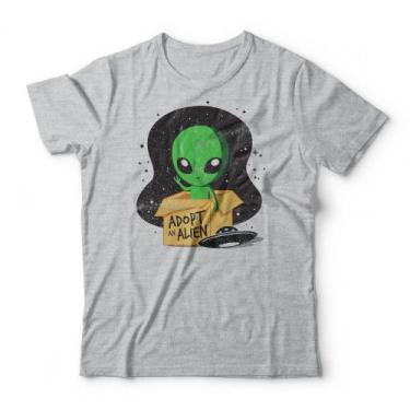 Imagem de Camiseta Adopt An Alien Studio Geek, G, Mescla cinza