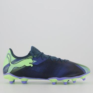 Imagem de Chuteira Puma Future 7 Play FG/AG Campo Preta e Verde, 43