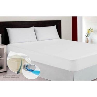 Imagem de Capa Protetora Impermeável Colchão Casal 220x190x30 Com Elástico Não M