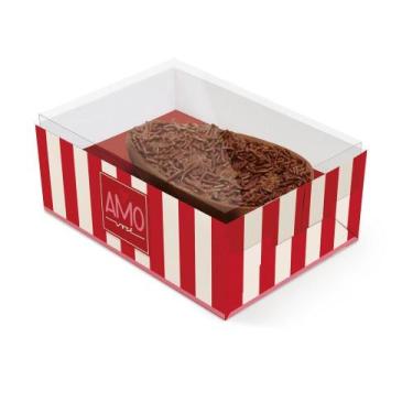 Imagem de Caixa decorativa para meio ovo colher 100g tema namorados decoração pá