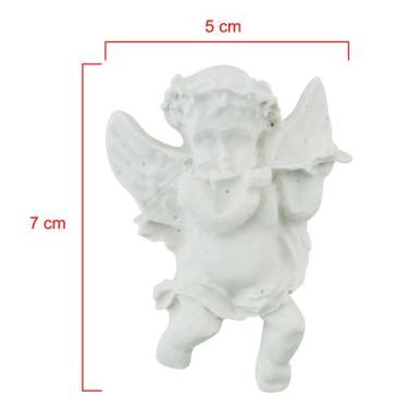 Imagem de Aplique Anjo com Flauta 7x5 R0084 Resina - ATACADÃO DO ARTESANATO MDF