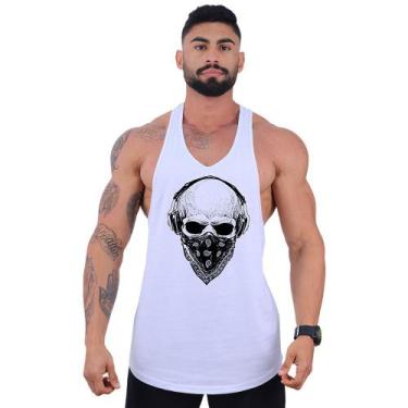 Imagem de Regata Super Cavada Masculina MXD Conceito Caveira Gangster, Masculino
