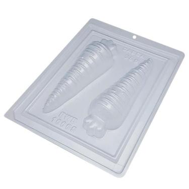 Imagem de Forma Cenoura Gourmet Páscoa Especial Com Três Partes Acetato Silicone
