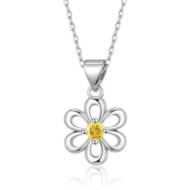 Imagem de HELORET Presentes de Natal, colar de flores, tulipa, girassol, margarida, abelha, joias para mulheres, presentes para mães, Small, Latão, Sem Pedra Preciosa