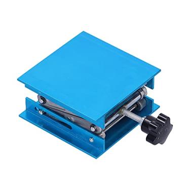 Imagem de Mesa Elevatória Anodizada de Alumínio 100x100mm - Plataforma de Elevação Ajustável para Uso Em Laboratório, Durável e Leve