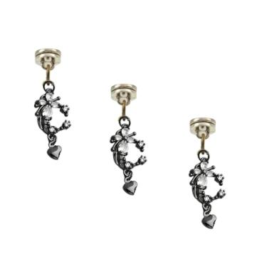 Imagem de Topper decorativo de cabeça de dobradiça dourada, topo de cabeça de dobradiça magnética, decoração de casa de cabeça de dobradiça, tampa de pino de dobradiça de porta (borboleta preta)