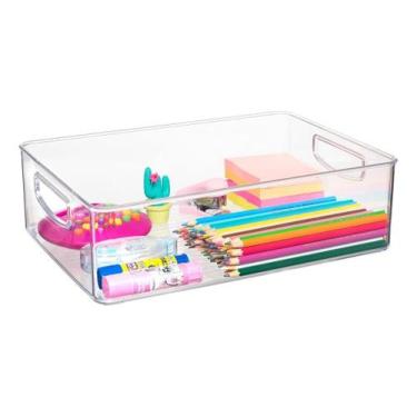 Imagem de Organizador Acrílico Geladeira Armário Guardar Dispensa Alça - Paramou