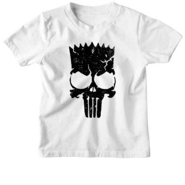 Imagem de Camiseta Infantil Bart Punisher Justiceiro Simbolo - Alearts, 2