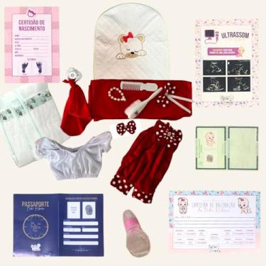 Imagem de Enxoval Bebê Reborn Realista Acessórios E Bolsa Maternidade