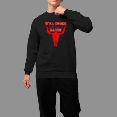 Imagem de Moletom Gola Careca Basico Casual Moda Country Inverno Blusa De Frio T