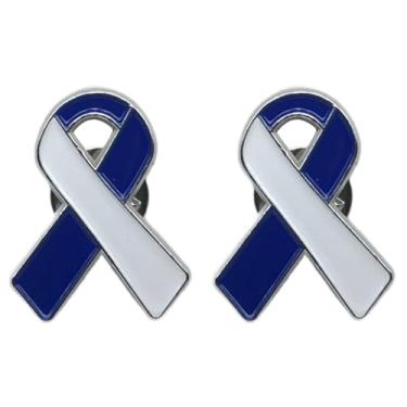 Imagem de 2 alfinetes de fita esmaltada de Lou Gehrig's Disease Awareness - Feito para durar com fecho de metal - mostre seu apoio à doença de Lou Gehrig, One Size, Liga de aço, Sem Pedra Preciosa