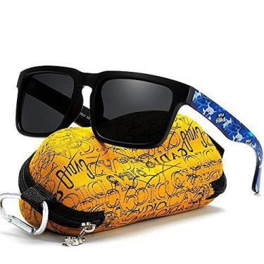 Imagem de Óculos de Sol Masculino Kdeam Estilo Surf Quadrado Hastes Estampadas P
