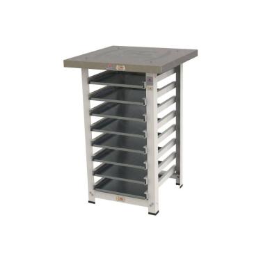 Imagem de Conjunto de Bancada 8 Níveis Para Prp-004 Com 4 Assadeiras Lisas e 4 Perfuradas 35x35 - Progás