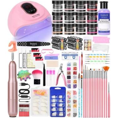 Imagem de Kit de Unhas DouborQ com Acrigel, Furadeira e Lâmpada UV