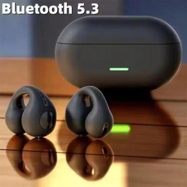Imagem de Fone de ouvido T 75 Bluetooth 5.3 sem fio condução ossea fones clipe o