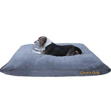 Imagem de Capas de almofada para animais de estimação 2 DIY Do It Yourself Dogbed4less: capa externa com zíper para edredom de animais de estimação + capa interna de forro à prova d'água em tamanho médio ou grande para cães e gatos – apenas cobreDogbed4less 48"X29" Large cinza 48X29GC+IC-FLAT
