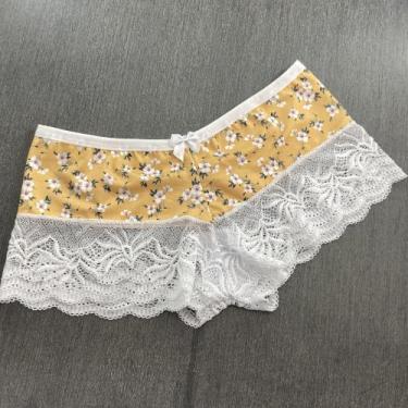 Imagem de Caleçon Shortinho Calcinha Feminina Estampada Renda Conforto - Ternura