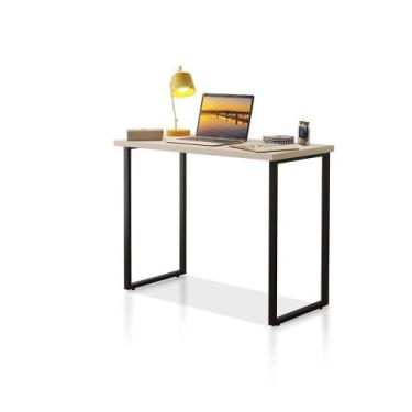 Imagem de Escrivaninha Office 0,76 KLM Móveis, Preto com Off White