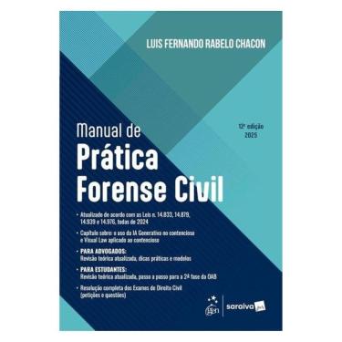 Imagem de Manual De Prática Forense Civil 12ª Edição 2025
