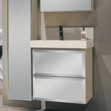 Imagem de Lavatório em Porcelanato para Banheiro 60cm com Cuba Esculpida