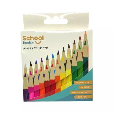 Imagem de Lápis de Cor Mini 24 Cores School Basics Caixa Compacta