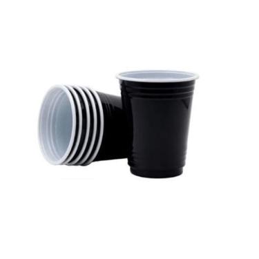 Imagem de Kit 20 Mini Copo Americano Para Bebida 30Ml Preto Gin Whisky
