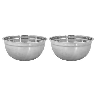 Imagem de Jogo De Bowls Em Aço Inox Para Massas Confeitaria 3,2L Com 2 Unidades